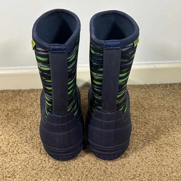 Western Chief Kids Freestyle Neoprene Navy Blue Striped‎ Rain Boots Size 6B - Picture 7 of 10